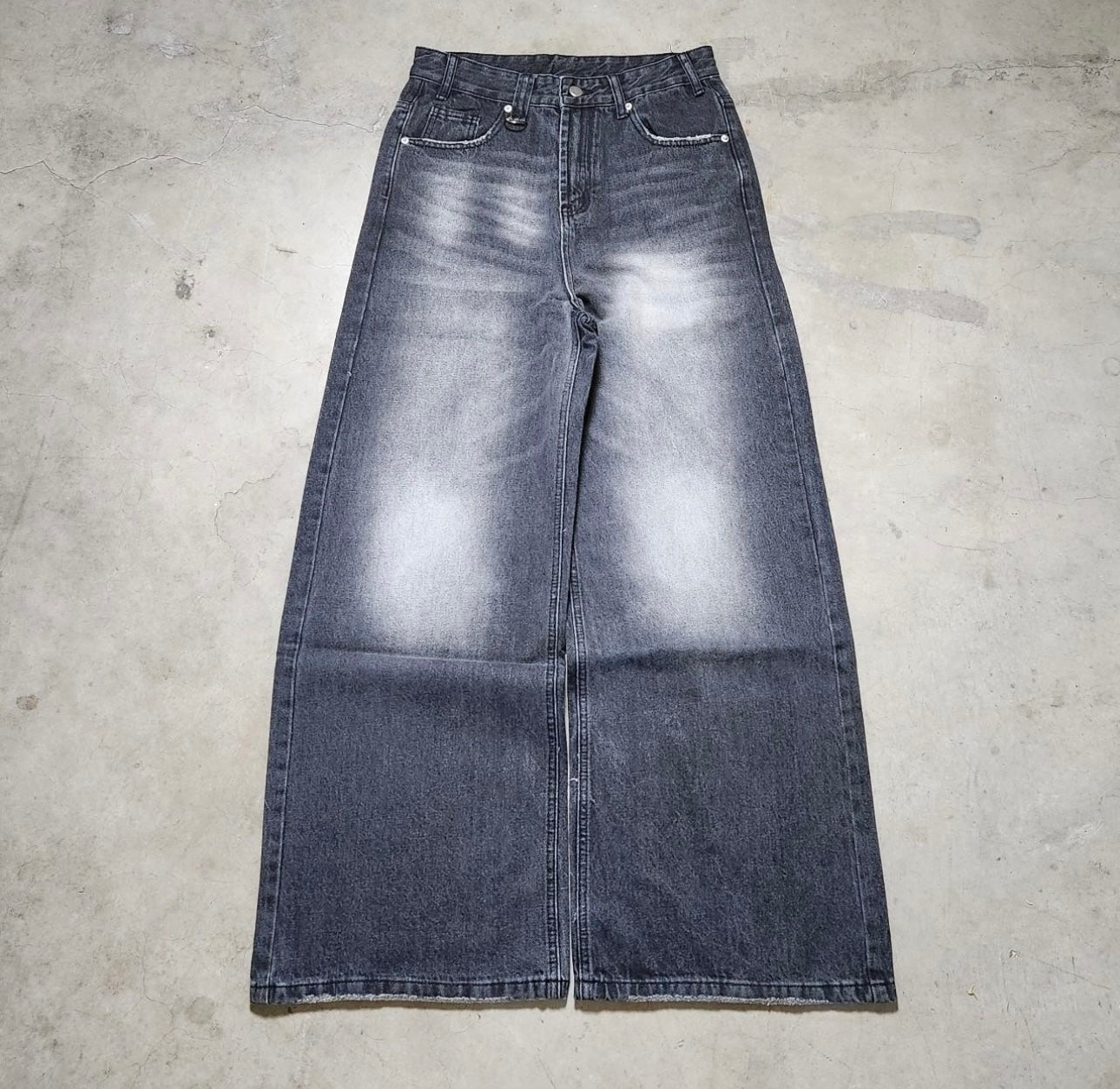 charcoal washed denim