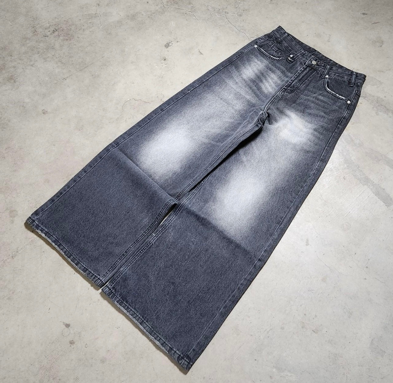 charcoal washed denim