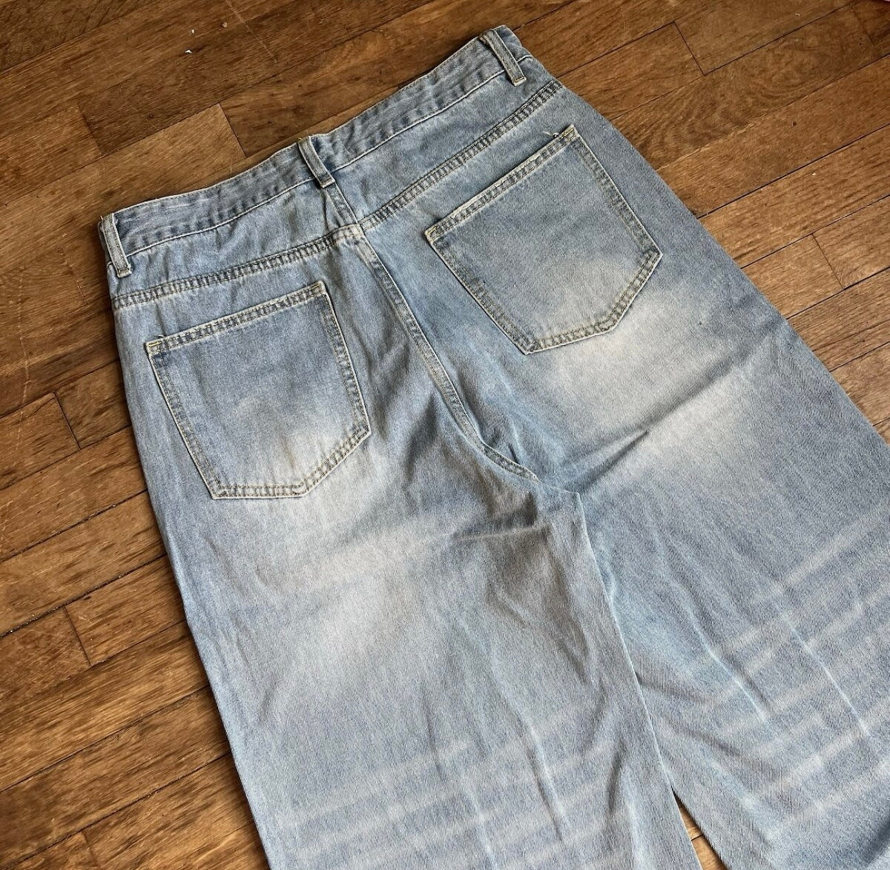 icy blue washed denim