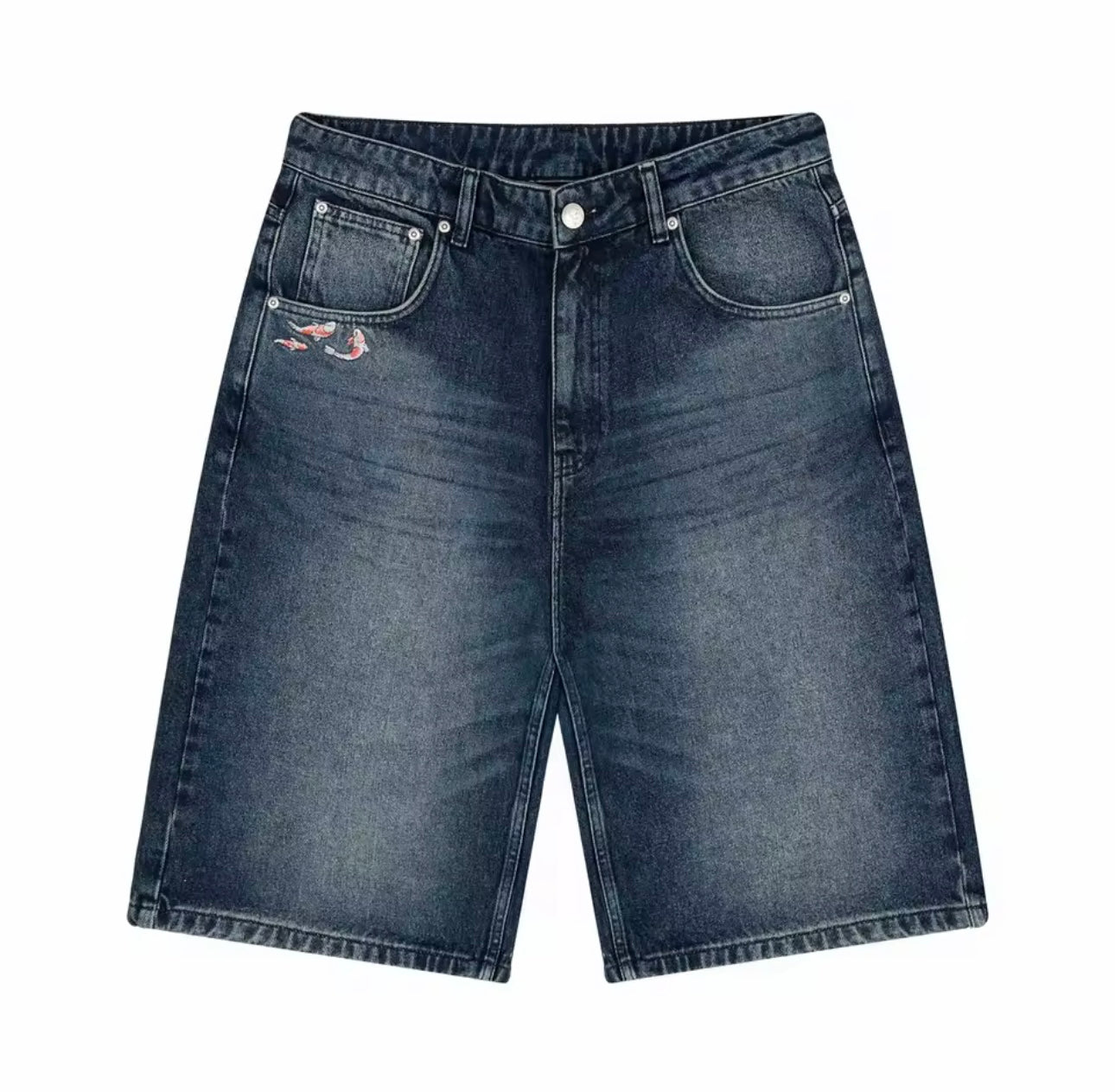 derschutze “koi fish” denim jorts