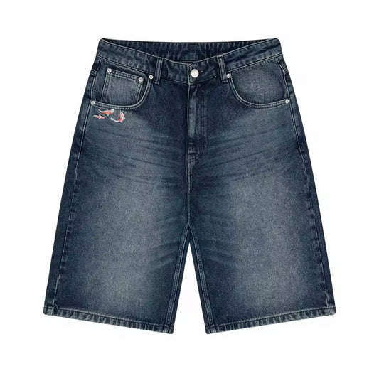 derschutze “koi fish” denim jorts