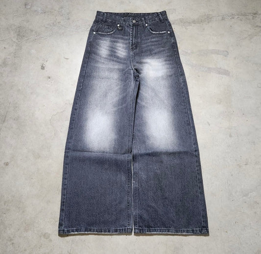 charcoal washed denim